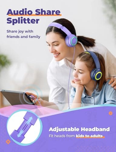 iClever HS22 Kids Headphones Wired 2 Pack with Sharing Splitter — view 2