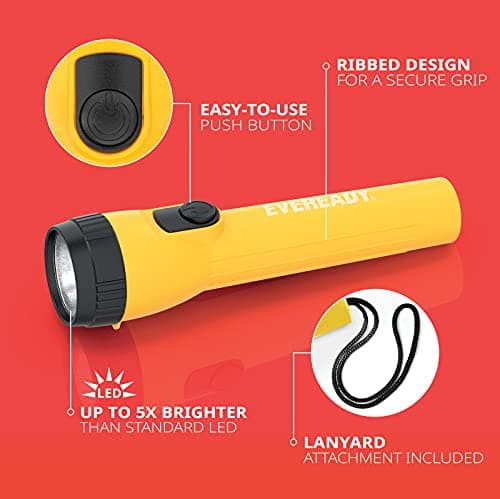 EVEREADY LED Torch, Pack of 2, Batteries Included, Super Bright Flashlight — view 2