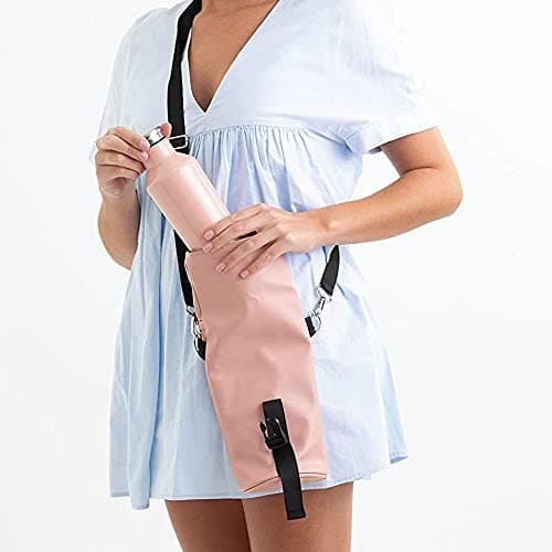 Typhoon PURE Bottle Bag | Vegan Leather Bag Perfect For Hiking or Travel | Keep Bottles Safe, Easy to Carry, and Cool On the Go | Pink, 110mm x 150mm x 335mm — view 5