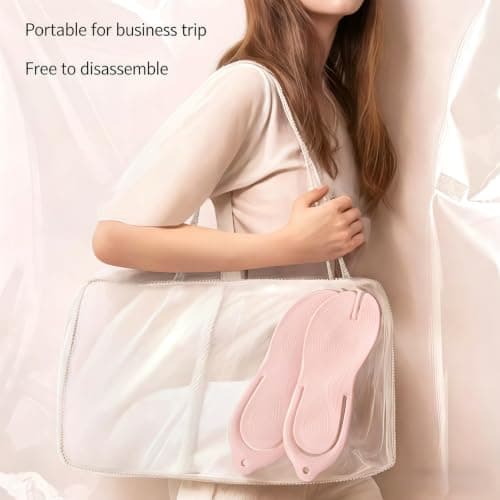 Bronvaulta Foldable Slippers, Water Friendly Design, Lightweight, Blue M — view 4