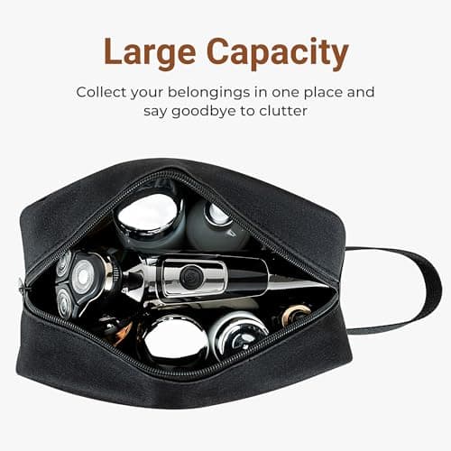 Elviros Lightweight Hanging Travel Toiletry Bag Small for Women Men, Black — view 2