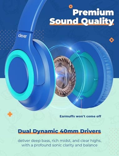 iClever HS22 Kids Headphones Wired 2 Pack with Sharing Splitter — view 4