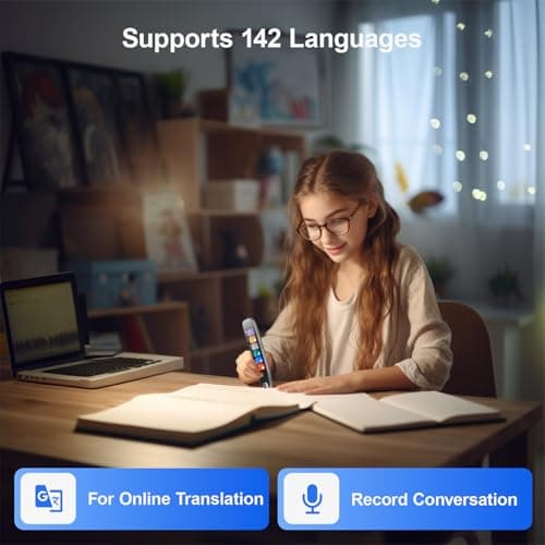 Scan Reader Pen, 142 Languages Scan Translator Pen,Supports Speech & Scan to Text, Real Time Pen Reader Scanner,Smart Reading Pen for Dyslexia, Elderly, Kids, Students (Dark Grey) — view 6
