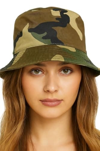 Clossy London Crushable Bucket Hat | Reversible & Foldable Cotton Sun Hat | UV Protection Hat for Adults & Kids | Unisex Summer Hat | Festival Hat | Beach Hat | Fishing Cap (UK, Alpha, L, Camo) — view 2