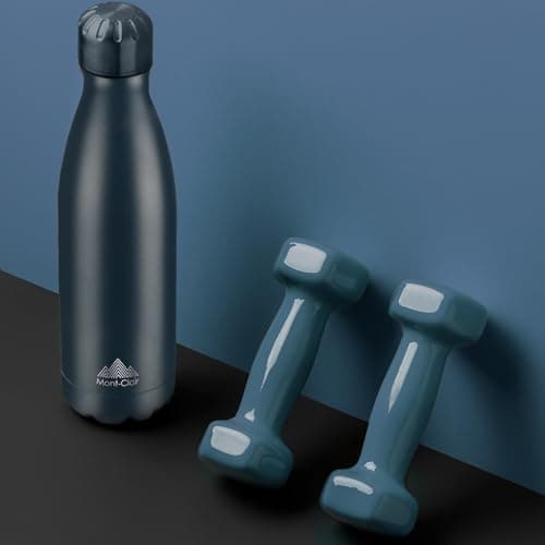 Mont-Clair l'O Stainless Steel Water Bottle, Vacuum Insulated - BPA Free, 12h Hot & 24h Cold Drinks, Metal Water Bottle 750ML Leakproof, Ideal for Adult, Kids, Running - Dark Blue — view 6
