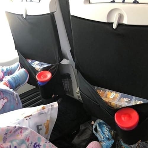Generic Unisex Airplane Tray Table Cover, Black, Foldable Fabric Seat Back Organizer With Pockets, Reusable Tray Table Cover With Tablet Pocket, Soft Storage For Travel And Airplane Use — view 6