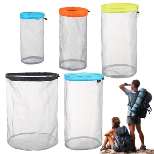 Packable Nylon Mesh Drawstring Storage Bag for Hiking Backpacking Travel — view 3