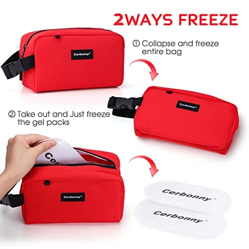 Cerbonny Small Cooler Bag, Freezable Lunch Bag with Ice Packs — view 2
