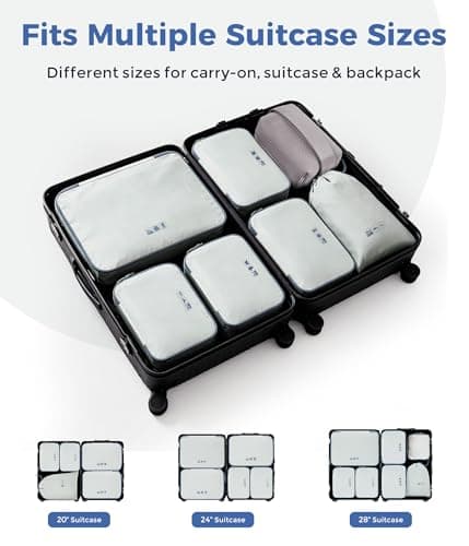 ECOHUB Packing Cubes 6 Piece Set, Smart Organiser with Labels, Recycled — view 5