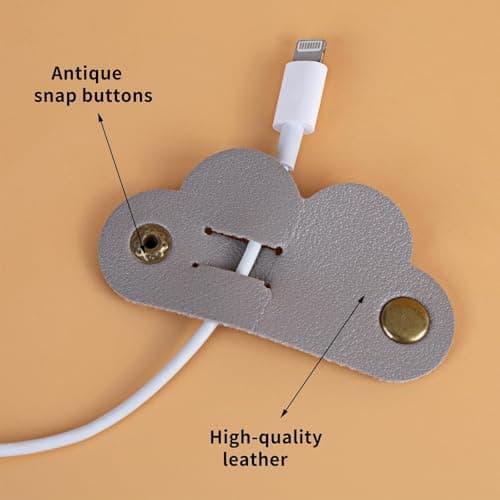 Whispern Cloud 10 Pack Heart Shape PU Leather Cable Organisers — view 5