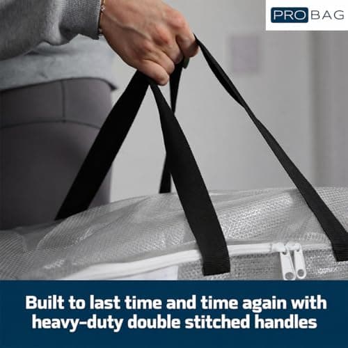 sackmaker Moving & Storage Bags – CLEAR - 100L - PREMIUM Grade, Reusable Zippered Tote for Moving House, Clothes Storage, Camping, Attic & More – Industrial Strength Laundry & Utility Bag (6) — view 3