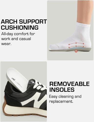 somiliss Platform Trainers for Women, Arch Support Non-Slip Walking Shoes — view 5