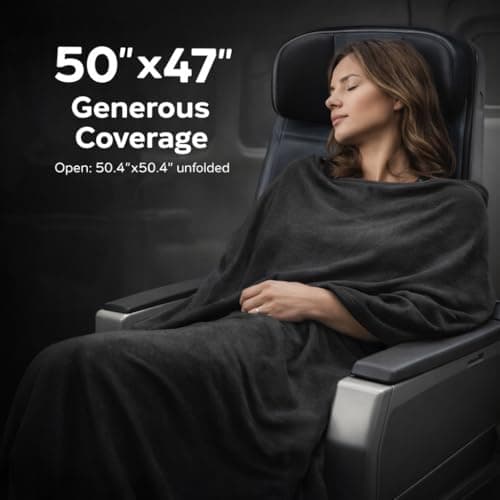 G FORCE Jersey Knit Packable Travel Blanket Black 50x47 Inch — view 3