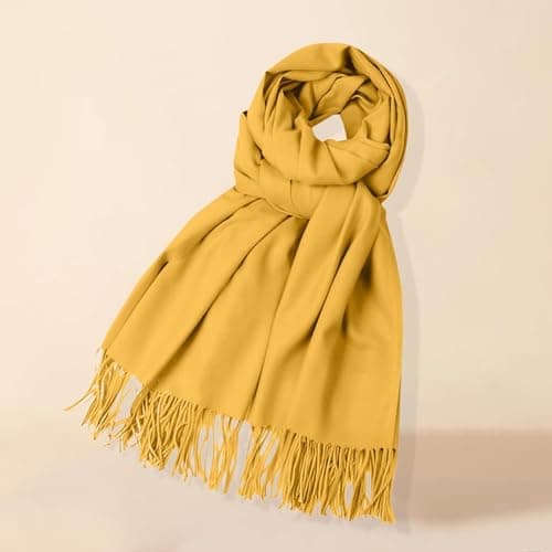 Flight Attendant Uniform Scarf, Fluffy Wool Navy Blue Professional, Corporate Shawl Wrap for Business Travel and Autumn Conferences, Career Accessory Gift — view 2