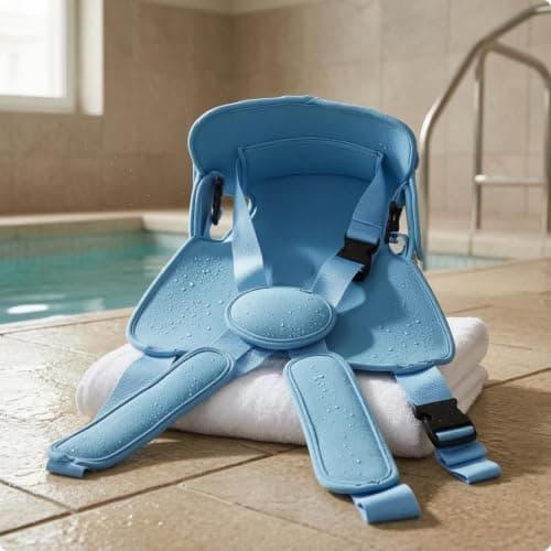 FewNvWa Infant Aquatic Carrier, Padded Swim Harness, Blue 48.5x35.5x28.5 cm — view 4
