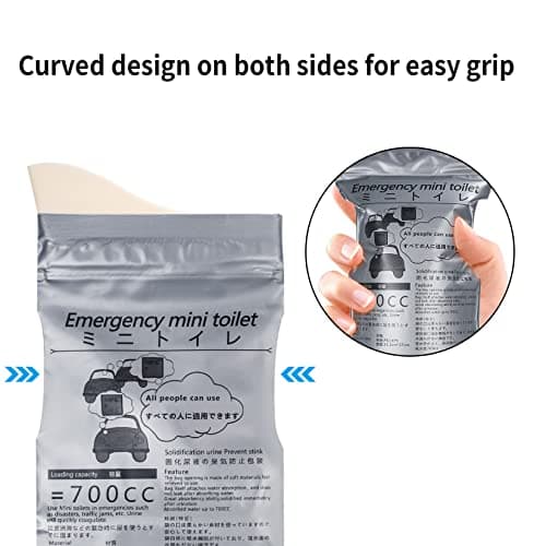lzijun 10 Pcs Urine Bags, 700ml Emergency Camping Pee Bags, Portable Urinal Toilet Bags, Travel Outdoor Car Traffic Jam Emergency Vomit Bag for Men Women Kids Children Patient Emergency Urinal Bags — view 4