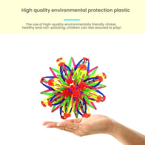 Expanding Ball, Bucket Time Toys Autism, Transformable Expandable Ball Fidget Toy, Mini Rings Sphere Magic Ball for Kids, Adult Novelty Stress Relief Toy (Large With Light) — view 3