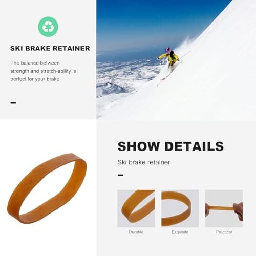 HEANUJJ Elastic Rubber Ski Brake Retainers Bands Thick Stretchy Rubber Bands for Winter Sports Accessories, for Securing Ski Brakes during Travel and Storage — view 4