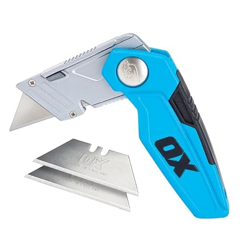 OX Pro Fixed Folding Utility Knife with 2 Spare SK2 Sharp Steel Blades