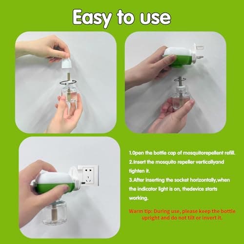 Ninoclar Mosquito Repellent Plug in,Insect Killer for Home&Travel-Odour-Free Plug-In Insect Repellent Unit-Knocks Down Mosquitoes,Midges,Flies on Contact (2 plug + 3 refills) — view 3
