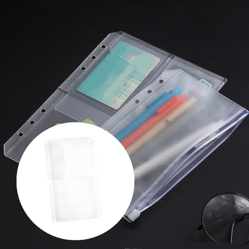 20 Count PVC a 6 Portfolios Sleeves Unique Simple Design Stationery Holder for Securing Important Notes and Receipts PVC Document Sleeve — view 2