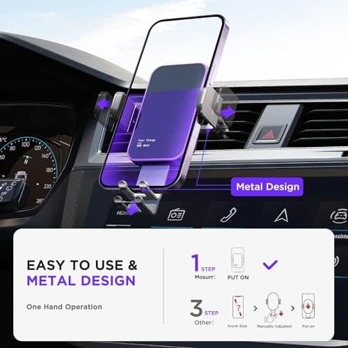 Car Phone Holder Wireless Charger,【7 Colored RGB Backlit】MOSURR 15W Auto Clamping Wireless Car Charger Mount for iPhone 16 15 14 Mini Pro Max, Samsung Galaxy S26 Ultra S25 S24+, etc — view 5