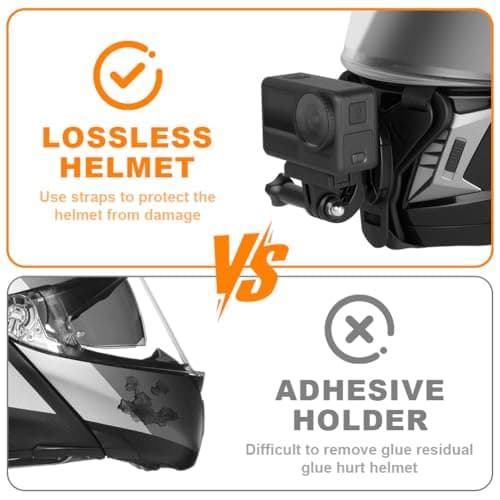 Adiwo Motorcycle Helmet Chin Mount Strap, Helmet Chin Mount Clip, Non-Slip Silicone, Motocross Accessories for GoPro Hero Models 13, 12, 11,10, 9, 8, 7, 6, 5, OSMO Action Series and Other Brands — view 6