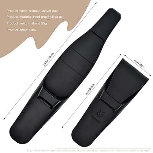 Skyzone Razor Protector Case - Waterproof Silicone Travel Cover for Manual Razors, Storage Organizer (Black)​ — view 2
