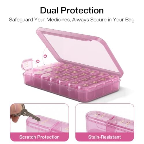Zoolion Weekly Pill Box 7 Day 4 Times a Day - Travel Tablet Organiser — view 6