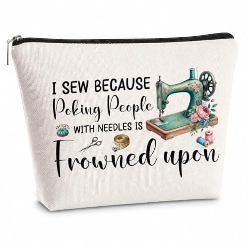 Craft Makeup Bag, Sewing Organiser, Cosmetic Travel Pouch for Sewing Lover