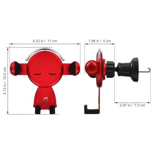 Hemobllo Cartoon Air Vent Phone Bracket Sensing Car Phone Holder 360 Degree Rotating Navigation Support for Mobile Phones Screen Visible Cradle for Safer Driving — view 4