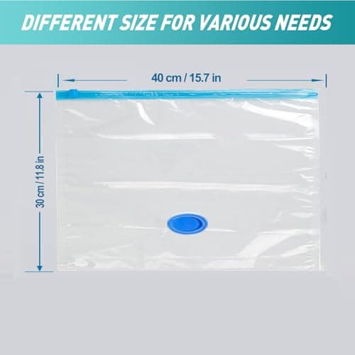 QH7 Small Vacuum Storage Bags,Space Saver Bags for Travel and Home Reusable Vacuum Storage Bags Save 80% More Storage Space Work with Vacuum Cleaner — view 2