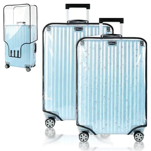 Rzspher 2 PCS Clear PVC Suitcase Cover, 28 in Waterproof Luggage Cover