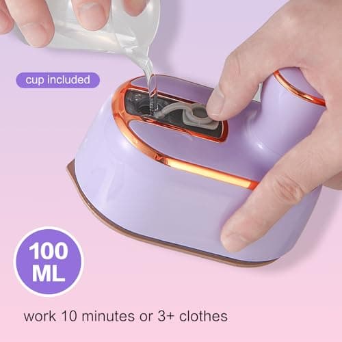Travel Steam Iron for Clothes, Portable Mini Handheld Lightweight Steamer, 180° Rotatable,Ironing & Steaming 2 in 1,Dorm Room Essentials,Garment Hand Multi-directional Applicable Steamer ﻿ — view 5