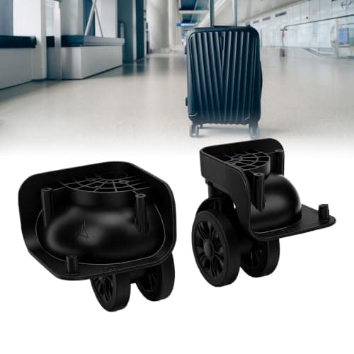 Alomejor Suitcase Replacement Caster Wheels, Dual Roller ABS Set — view 3