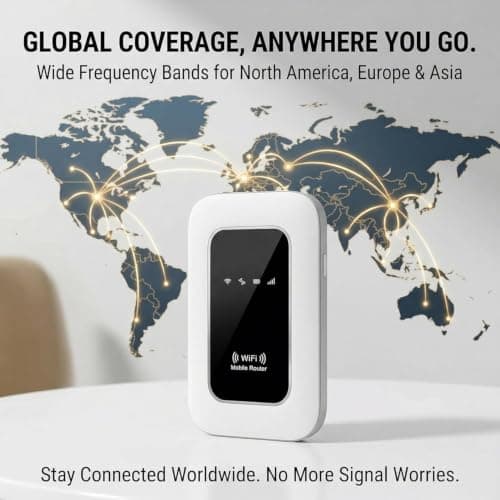 5G Portable WiFi 6 MiFi Hotspot, Mobile WiFi Router 5G,Unlocked SIM Slot — view 5