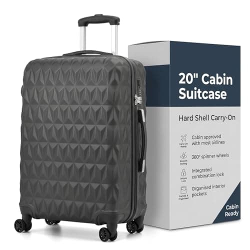 CMY Suitcase 20 Inch Cabin Hard Shell Lightweight ABS Carry-On Luggage — view 6