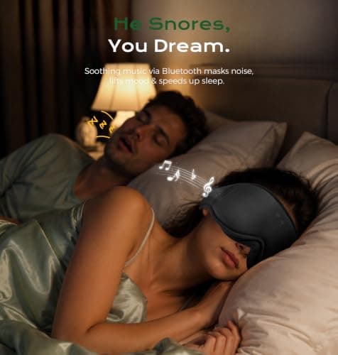 MUSICOZY Sleep Mask Headphones | 100% Blackout 3D Cooling Bamboo Cotton — view 4