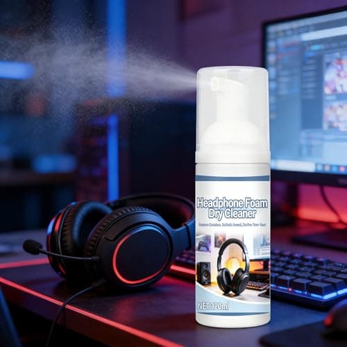 CENGPXGH Waterless Headphone Cleaner for Leather Gaming Ear Cushions Gentle Cleaning Agent and Fast Drying 120ML Travel Headphone Cleaner — view 5