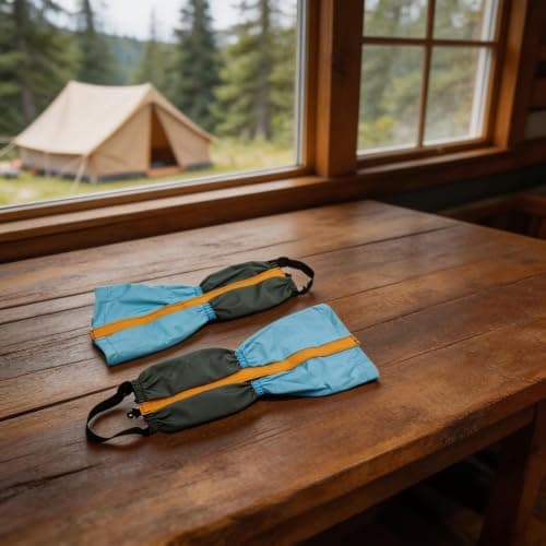 Adjustable Snow Gaiters 46cm Drawstring Boot Protectors(Teal) — view 6