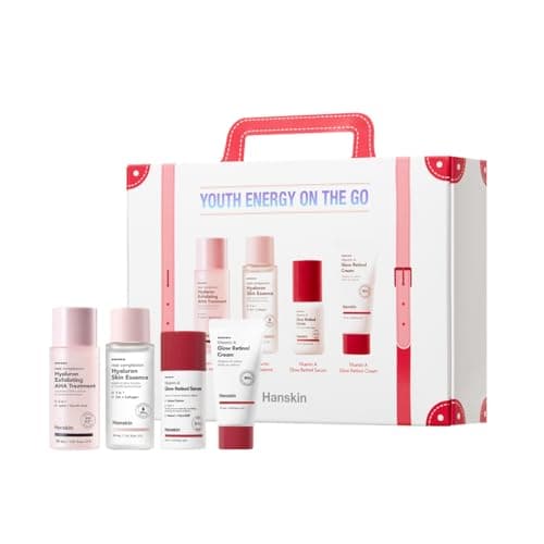 Hanskin - Youth Energy On the Go Kit 4 Pack Essential Anti-Ageing Skin Care Kit for Travel for Moisture and Revitalisation
