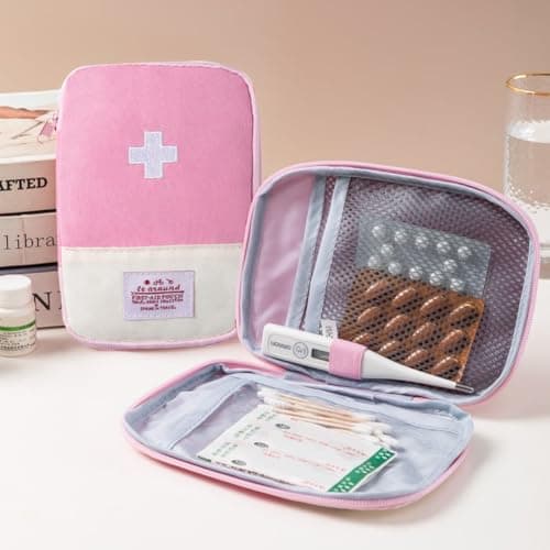 EQLEF Travel Mini First Aid Kit Bag - Pink — view 5