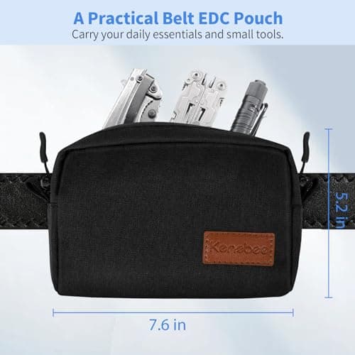 KENOBEE EDC Belt Pouch Water Resistant Heavy Duty Oxford Waist Pack Bag — view 3