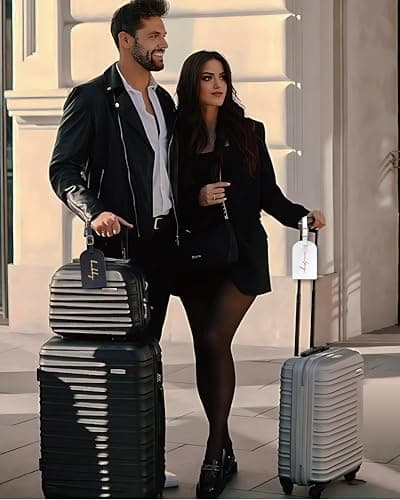 GroomBrideGifts Mr and Mrs Luggage Tags, Bridal Shower Gift, Honeymoon Travel Essentials, A Wife & Hubby, 4 * 3 — view 6