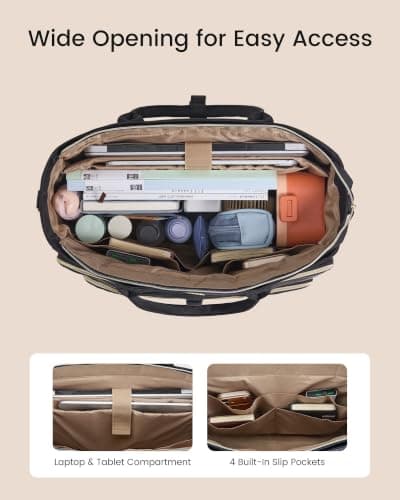 LOVEVOOK Laptop Tote Bags for Women Large Teacher Nurse Work Bag Professional Computer Briefcase Messenger Bag for College Business Office Nursing Travel — view 5