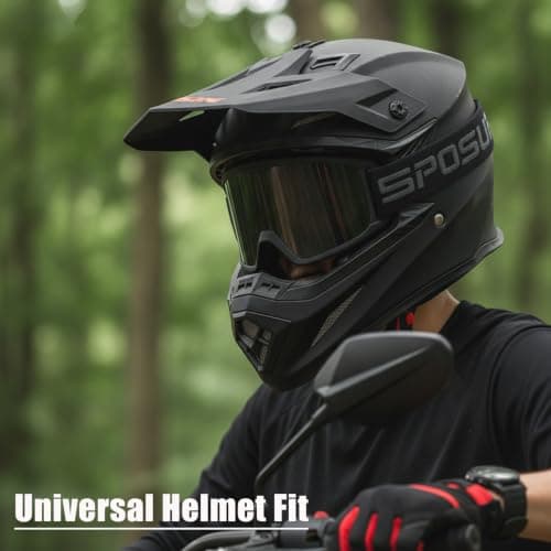 FMY Dirt Bike Goggles for Men Women, ATV Motocross Goggles with UV400 Windproof Comfort Fit for Motorcycle Road Riding — view 2
