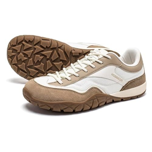 HOBIBEAR Comfortable Wide Barefoot Shoes Men Women Fashion Sneaker(Beige Khaki, UK 5.5) — view 2