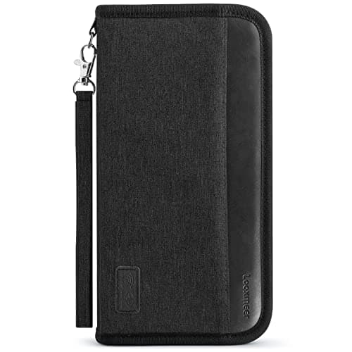 Looxmeer Travel Wallet, RFID Blocking Family Passport Holder, Wrist Strap — view 4