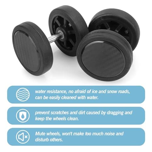 Volein 4Pcs Suitcase Replacement Wheels Luggage Castors Wheel Kit(V41-55mm) — view 4