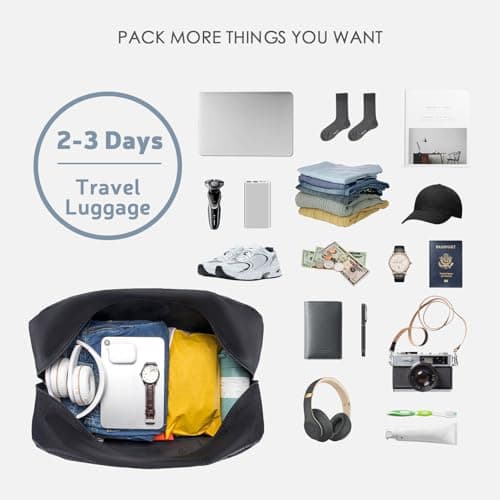 SPAHER Cabin Bag 45x36x20 Easyjet Tui Airways Foldable Travel Duffle Bag Carry-on Hand Luggage Small Under-seat Cabin Bag Lightweight Holdall Suitcase Handbag — view 3
